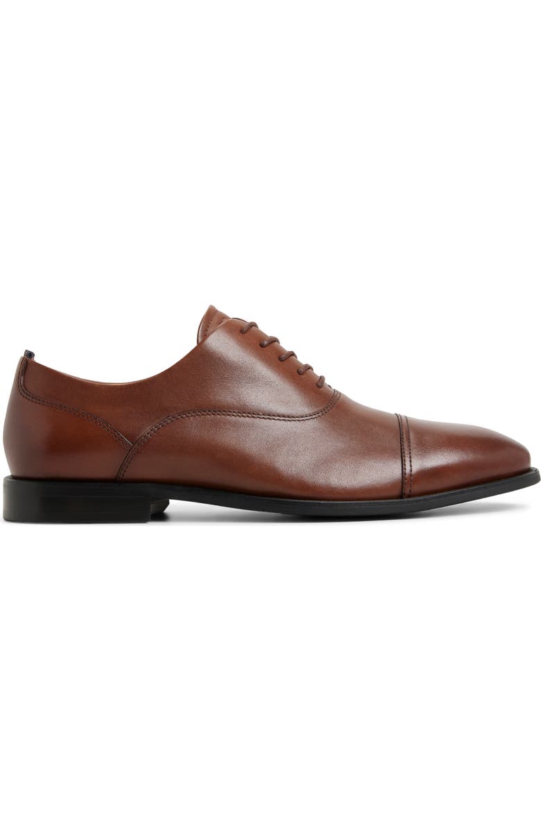 Brooks Brothers Cassel Cap Toe Oxford, Alternate, color, Cognac Leather Smooth