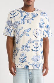 Scotch & Soda Print Organic Cotton Relaxed T-Shirt