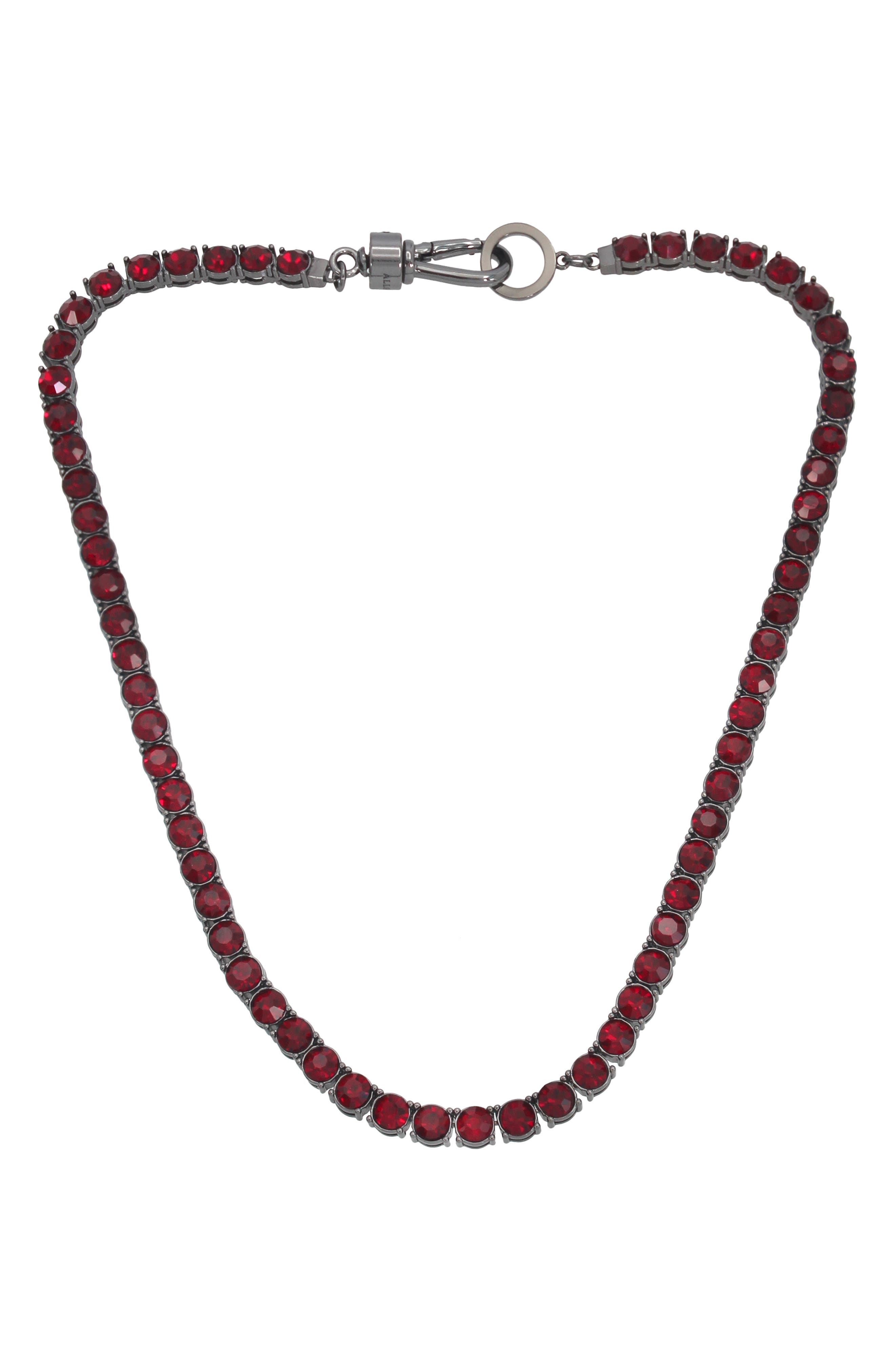 AllSaints Crystal Tennis Necklace