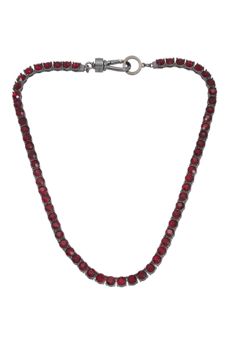 Crystal Tennis Necklace, Main, color, BLACK