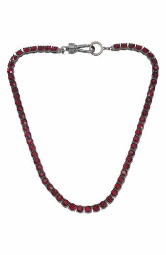 AllSaints Crystal Tennis Necklace