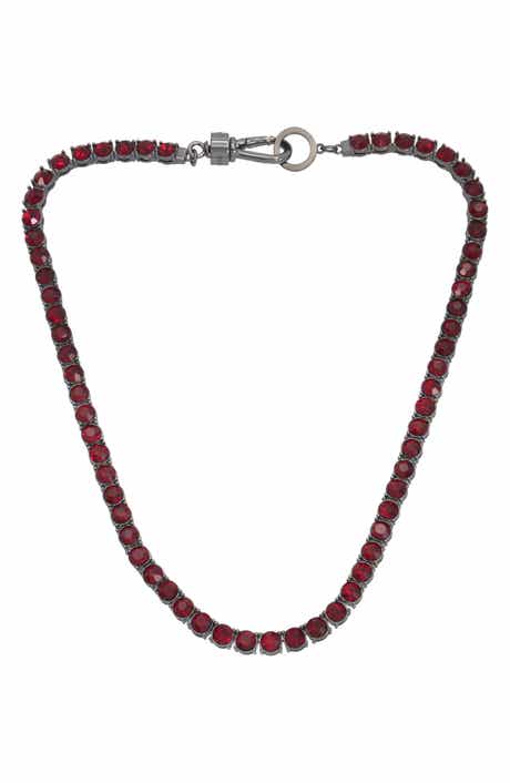 AllSaints Crystal Tennis Necklace