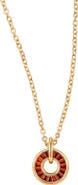 MADE BY MARY Baguette Birthstone Charm Necklace