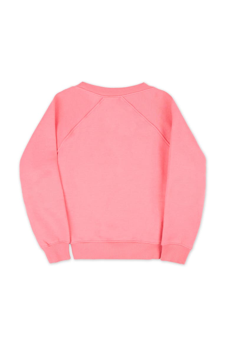 Kids On The Court Sweatshirt, Alternate, color, Coral Tennis Patches