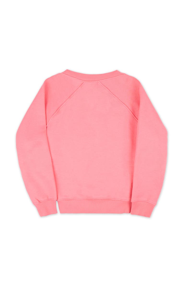 Ame & Lulu Kids On The Court Sweatshirt, Alternate, color, Coral Tennis Patches
