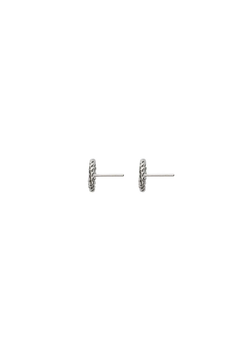 Knight Stud Earrings, Alternate, color, Silver