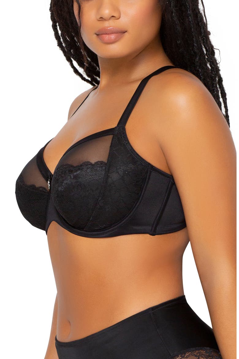 Luxe Lace Underwire Bra, Alternate, color, BLACK HUE