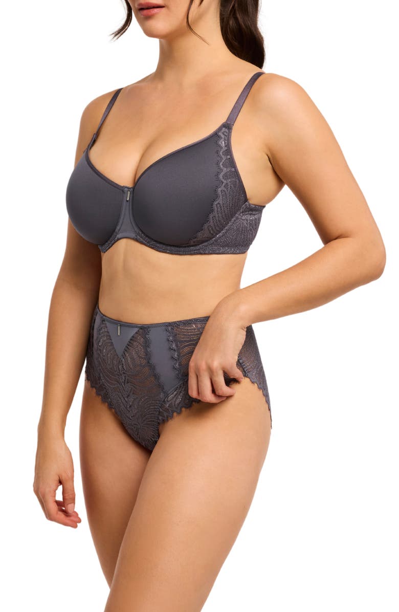 Montelle Intimates Nights Out Sublime Metallic Underwire Spacer Bra, Alternate, color, Magnet/Silver
