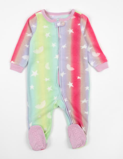 Fleece Footed Pajamas Holiday Print (Baby)