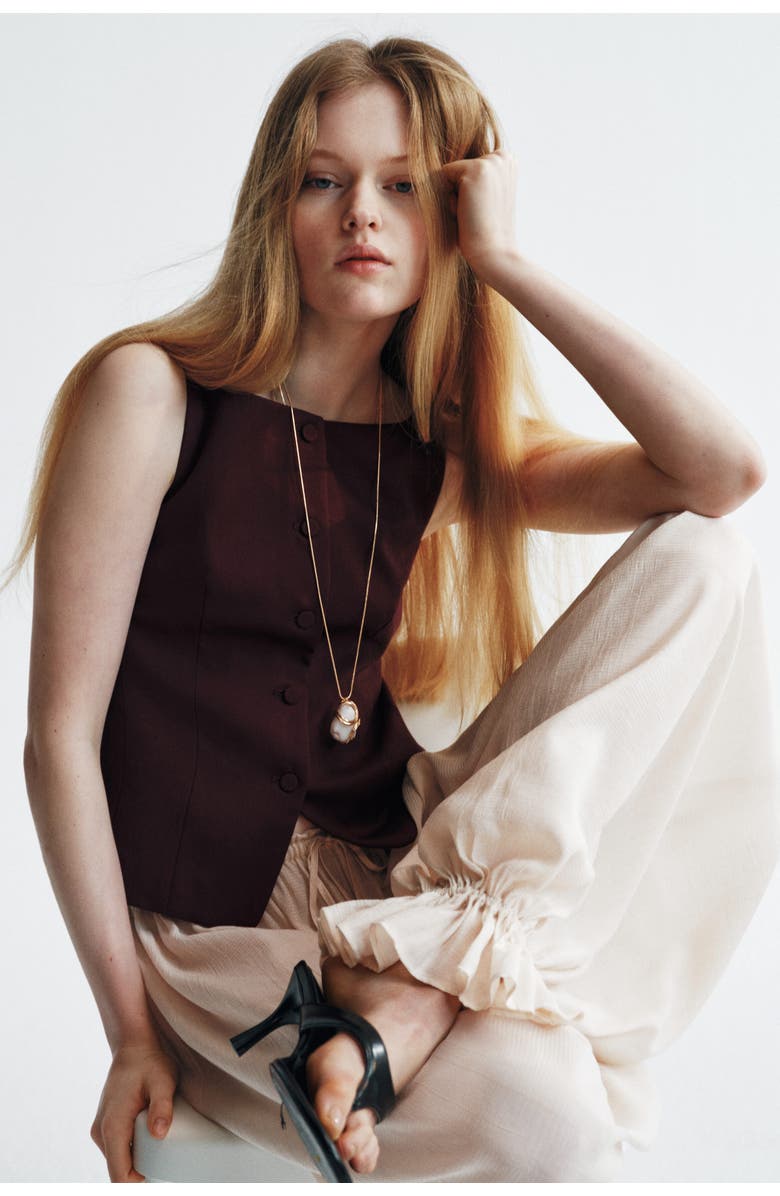 H&M Tailored Waistcoat, Alternate, color, Plum Purple