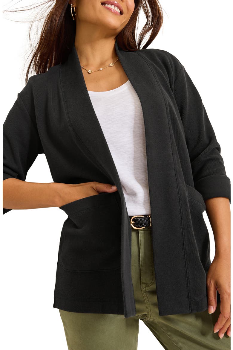 Aruba Open Front Cardigan, Main, color, BLACK