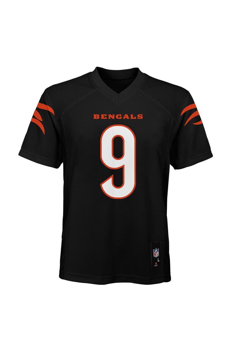 Outerstuff Youth Joe Burrow Black Cincinnati Bengals Replica Player Jersey, Alternate, color, Black