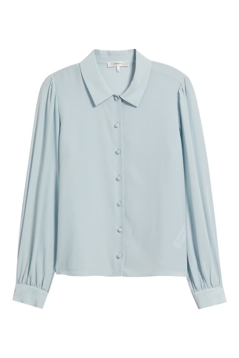 Staple Silk Button-Up Shirt, Alternate, color, SKY BLUE