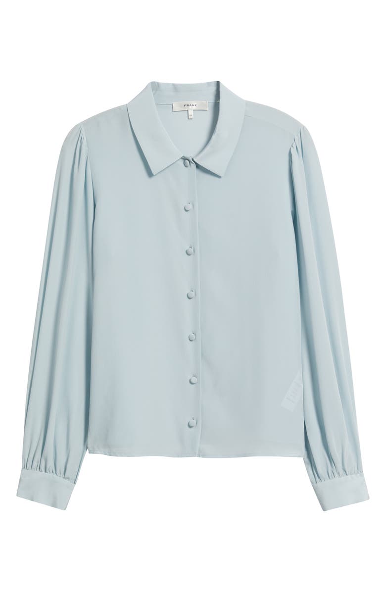 FRAME Staple Silk Button-Up Shirt, Alternate, color, Sky Blue