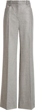 TOM FORD Stripe Wide Leg Flannel Trousers