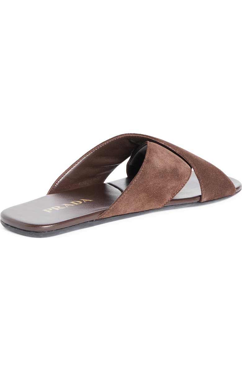 Prada Crisscross Slide Sandal, Alternate, color, Moro