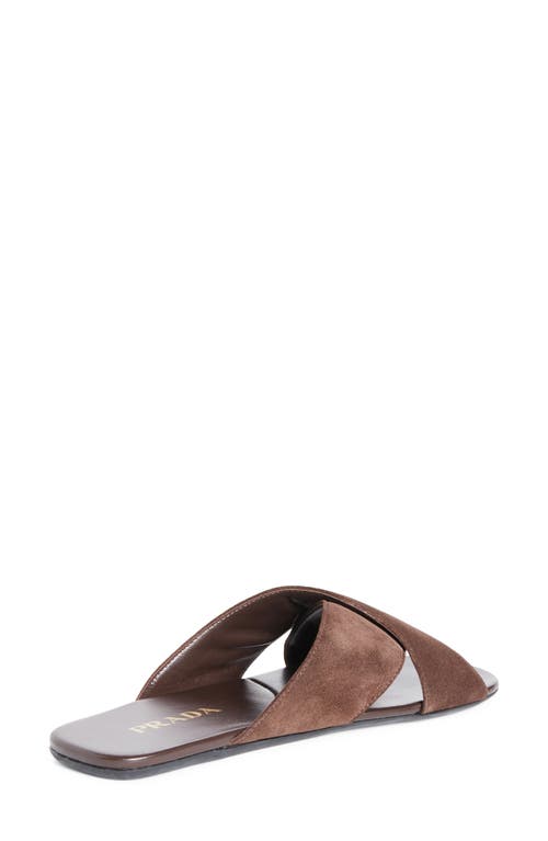 Prada Crisscross Slide Sandal