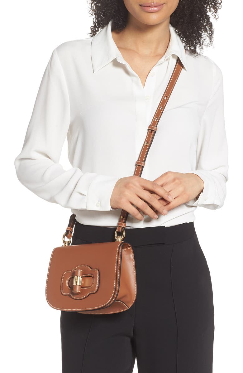 Prada City Calf Front Flap Crossbody Bag, Alternate, color,