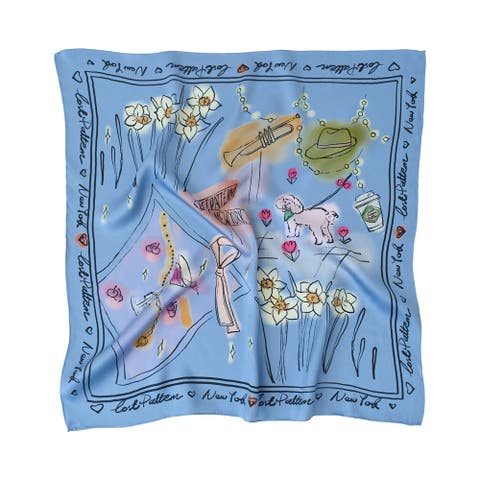 Nyc In Sketches Silk Bandana