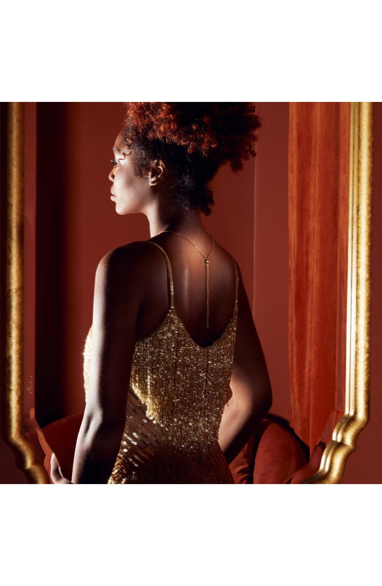 Ora Ana The Stella Lariat Necklace, Alternate, color, Gold/White Cz