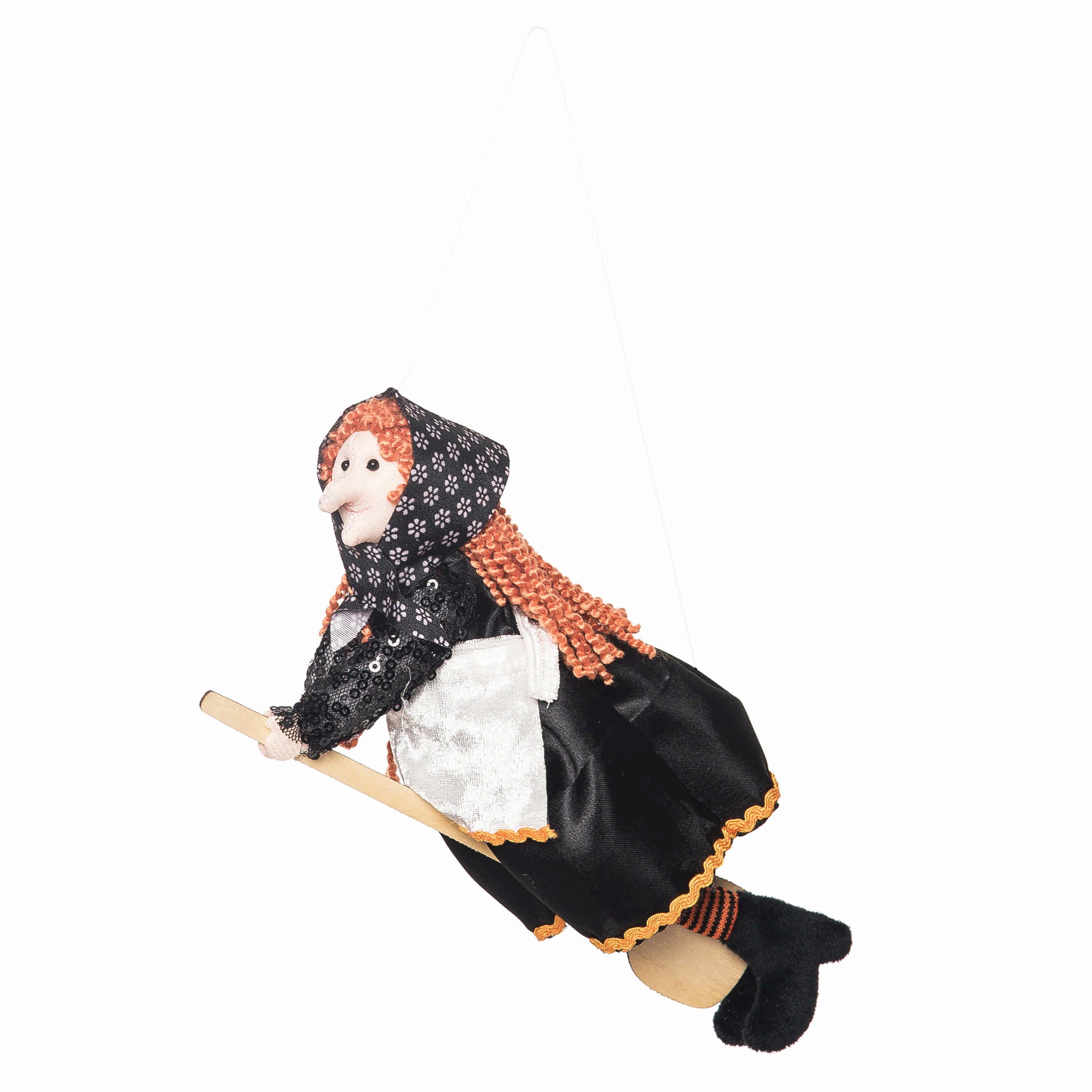 Gallerie Ii 3.54" X 8.26" Decorative Black & Orange Kitchen Apron Witch Cute Halloween Figurine