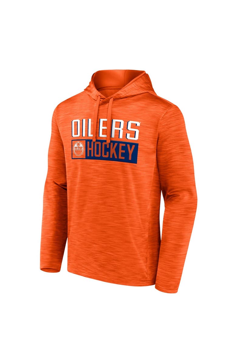 FANATICS Men's Fanatics Branded Heather Orange Edmonton Oilers Close Shave Pullover Hoodie, Alternate, color, 