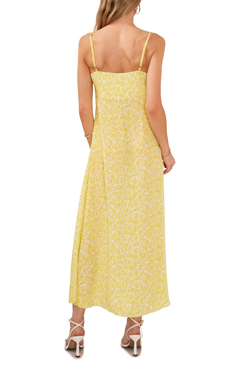 Vince Camuto Geometric Print Midi Slipdress, Alternate, color, 