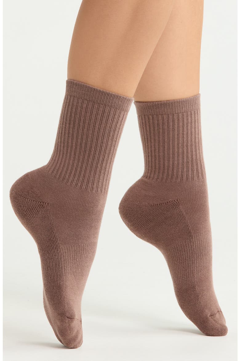 Everyday 3-Pack Demi Crew Socks, Main, color, OATMEAL MULTI