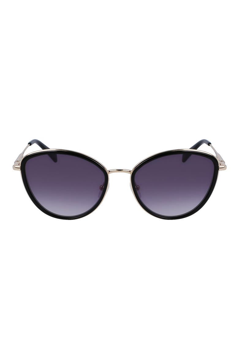 Roseau 54mm Gradient Cat Eye Sunglasses, Main, color, GOLD/BLACK