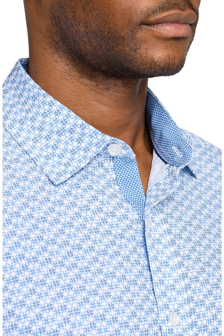 Circle Duo Woven Long Sleeve Basic, Alternate, color, WHITE/BLUE