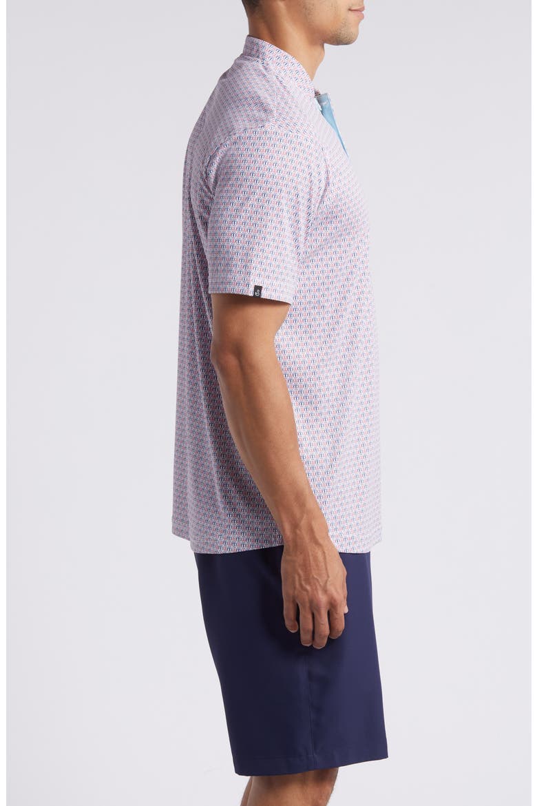 Toftner Flip Flop Print Blade Collar Golf Polo, Alternate, color, MAROON
