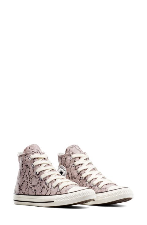 Chuck Taylor All Star Snakeskin Print Canvas High Top Sneaker (Women)