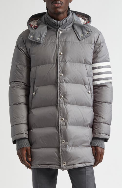 THOM BROWNE THOM BROWNE 4-BAR DOWN HOODED COAT 