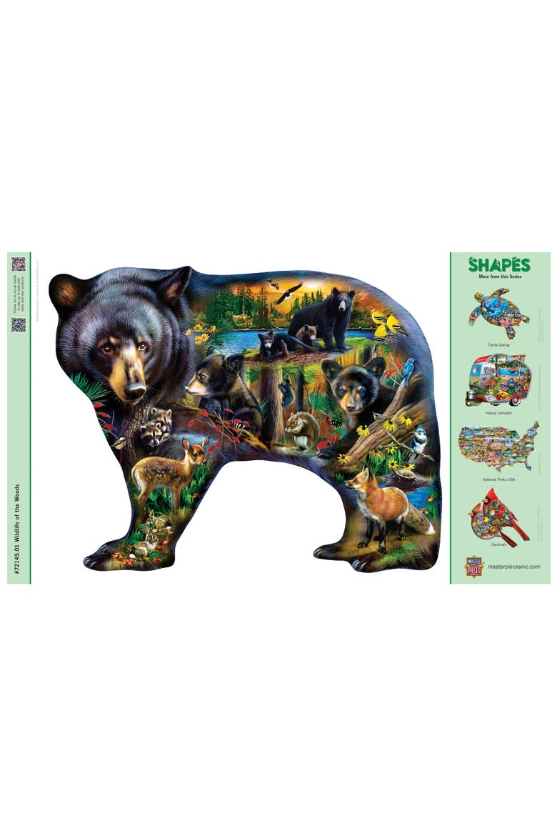 Wildlife of the Woods 1000 Shaped Puzzle, Alternate, color, Multicolor