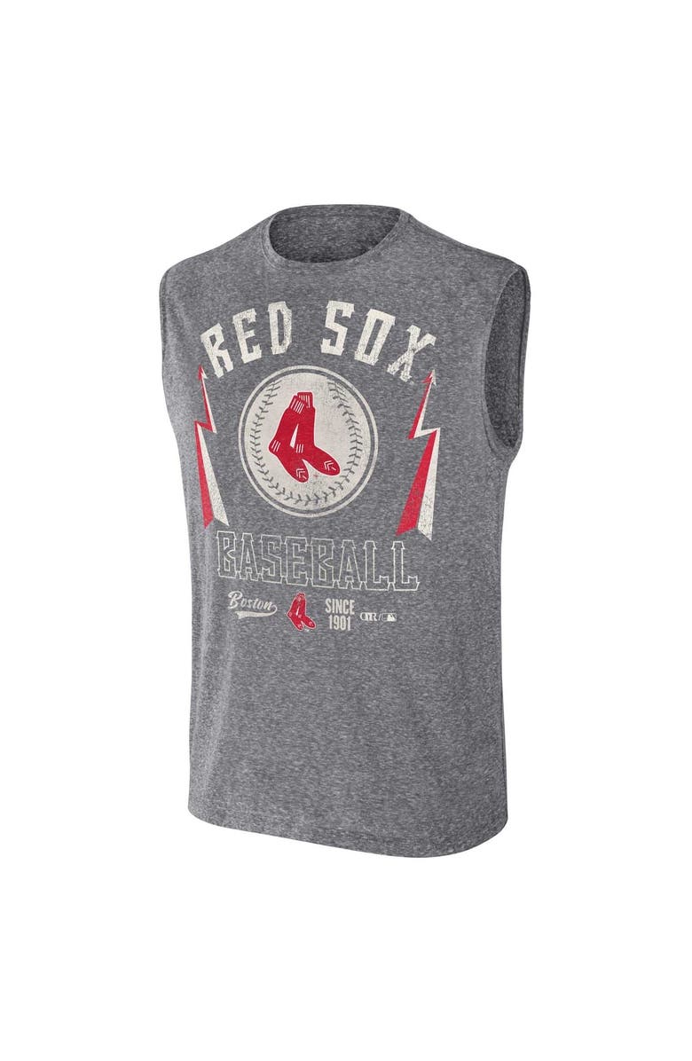 Darius Rucker Collection by Fanatics Men's Darius Rucker Collection by Fanatics Charcoal Boston Red Sox Relaxed-Fit Muscle Tank Top, Alternate, color, 