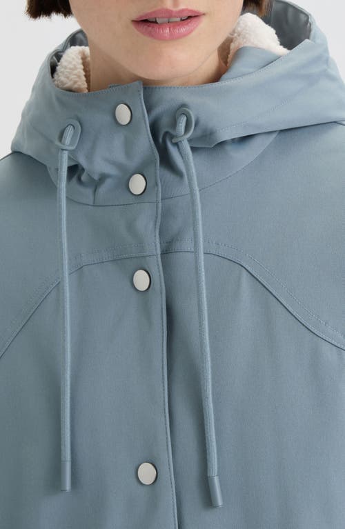 Hunter Billy Hooded Raincoat In Blue