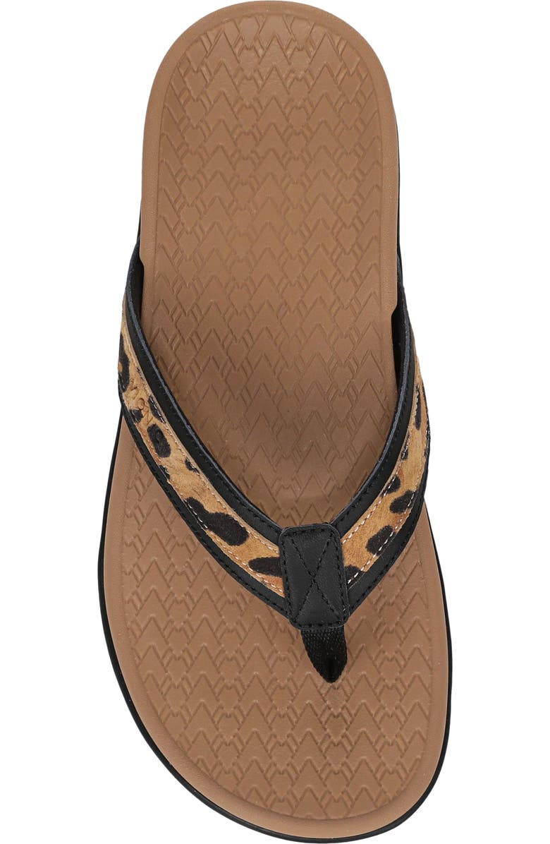 Vionic Tide 2.0 Flip Flop, Alternate, color, Black Leopard Suede