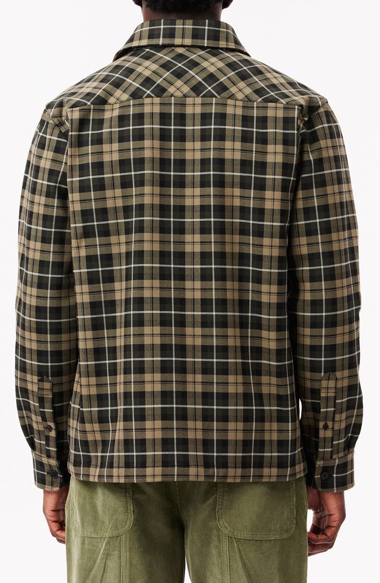 Lacoste Oversize Plaid Flannel Button-Up Overshirt, Alternate, color,