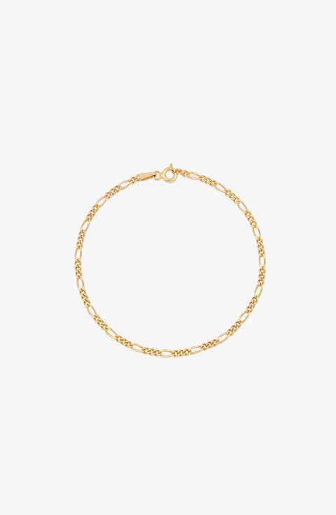 Figaro Anklet Bracelet In Gold