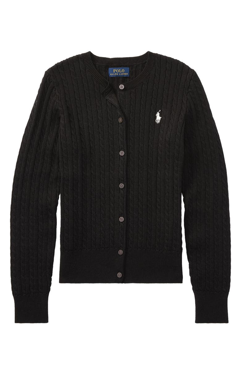 Polo Ralph Lauren Kids' Mini Cable Knit Sweater, Main, color, Polo Black
