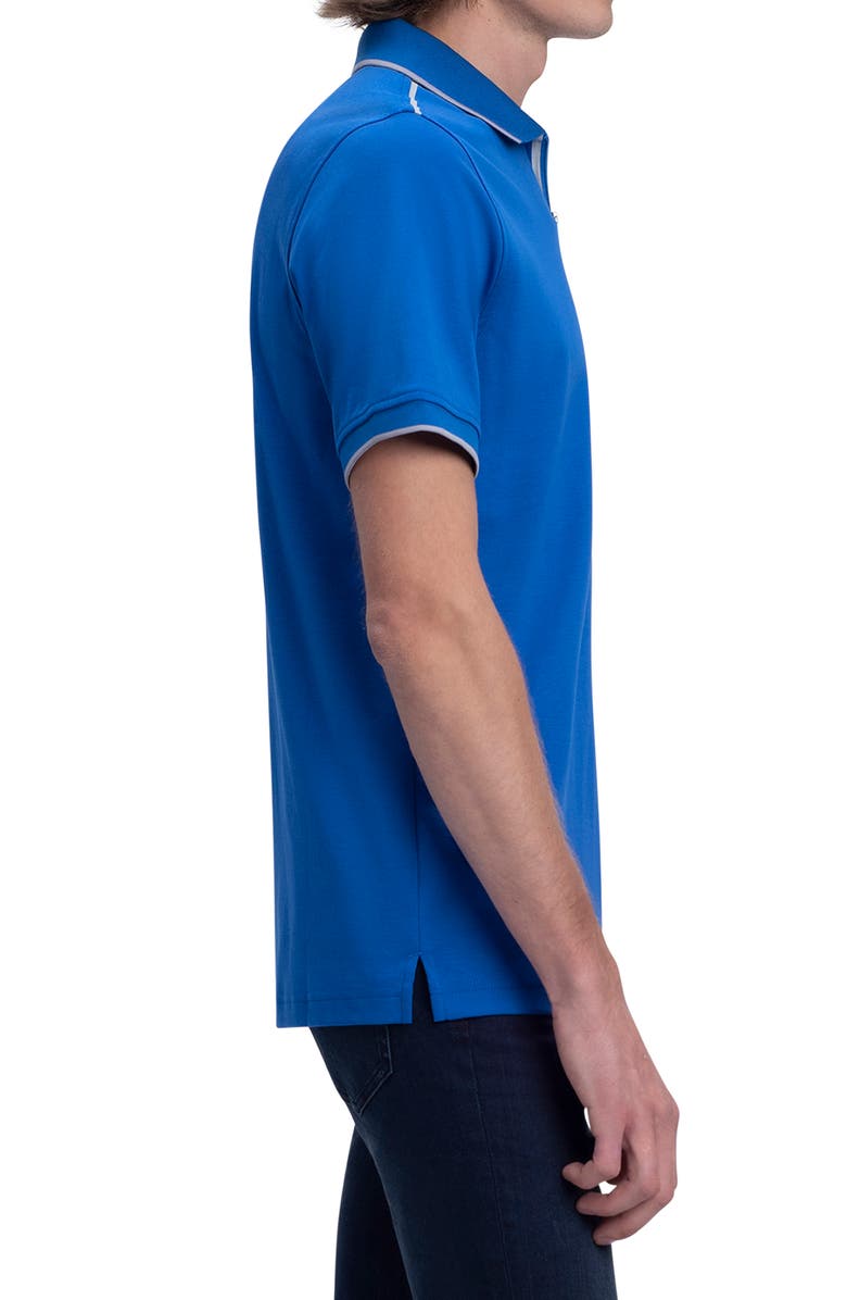 Bugatchi Zip Placket Polo, Alternate, color, Classic Blue