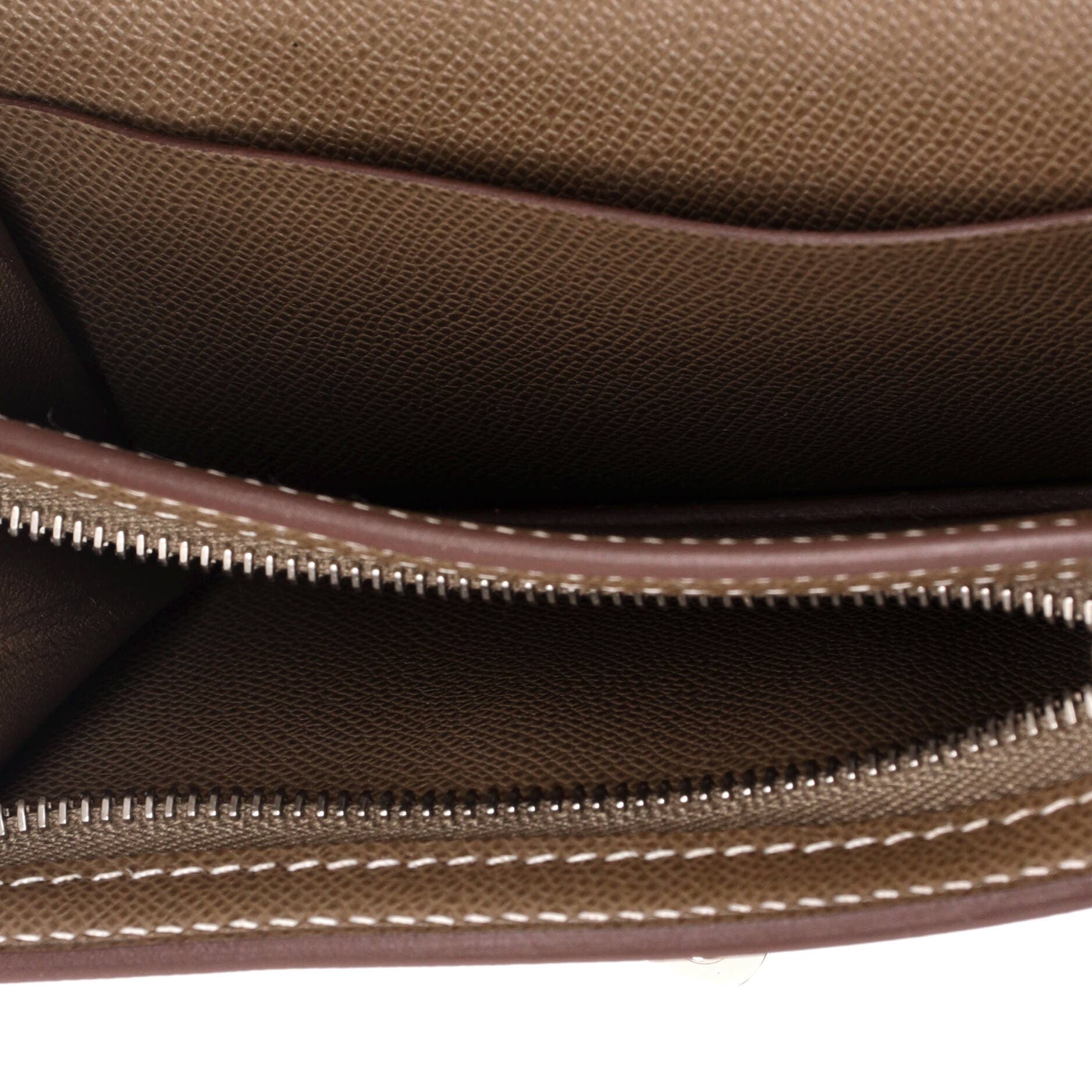 Pre-Owned Hermes Kelly Pocket Slim Wristlet Wallet Madame, Alternate, color, Etoupe