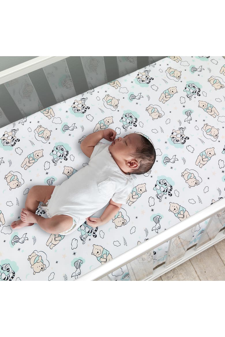 Disney Baby Winnie the Pooh Hugs 3-Piece Nursery Crib Bedding Set, Alternate, color, Multicolor