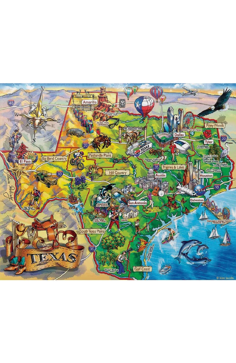 Sunsout Texas 1000 piece Jigsaw Puzzle for Adults, Alternate, color, Multicolor
