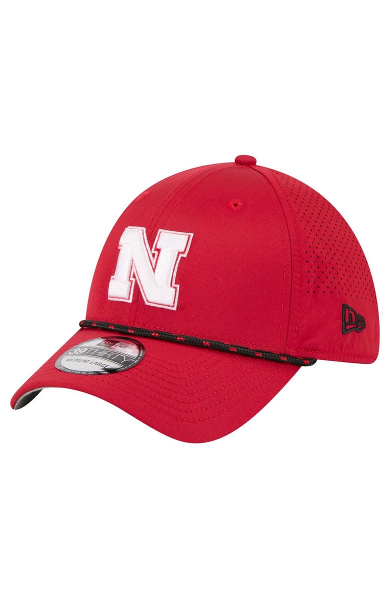 New Era Men
s New Era  Scarlet Nebraska Huskers Rope 39THIRTY Flex Hat, Main, color, Scarlet