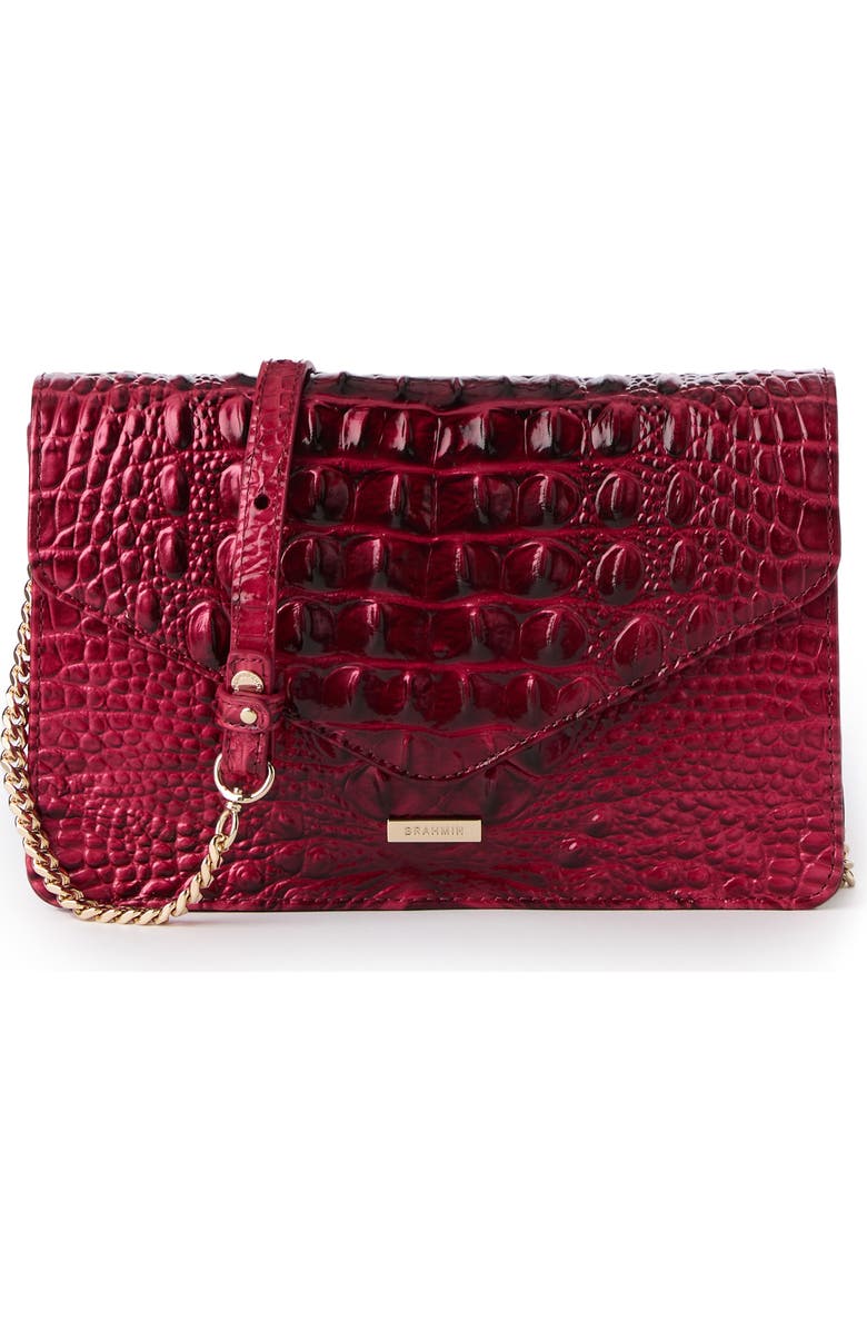 Brahmin Wendy Croc Embossed Leather Crossbody Bag, Main, color,