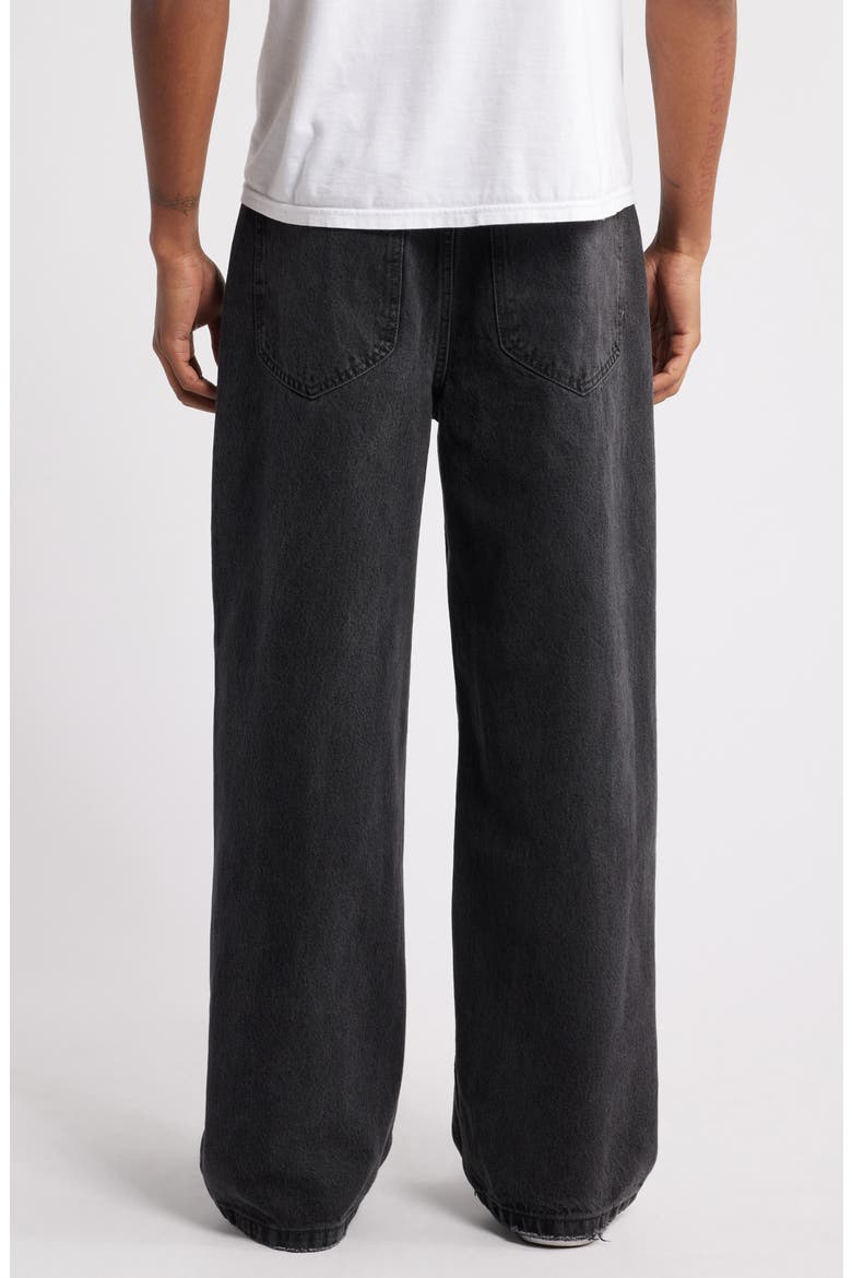 Nonstretch Baggy Jeans, Alternate, color, WASHED BLACK