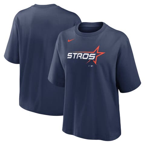 Women's Nike  Navy Houston Astros 2025 City Connect Logo Boxy T-Shirt