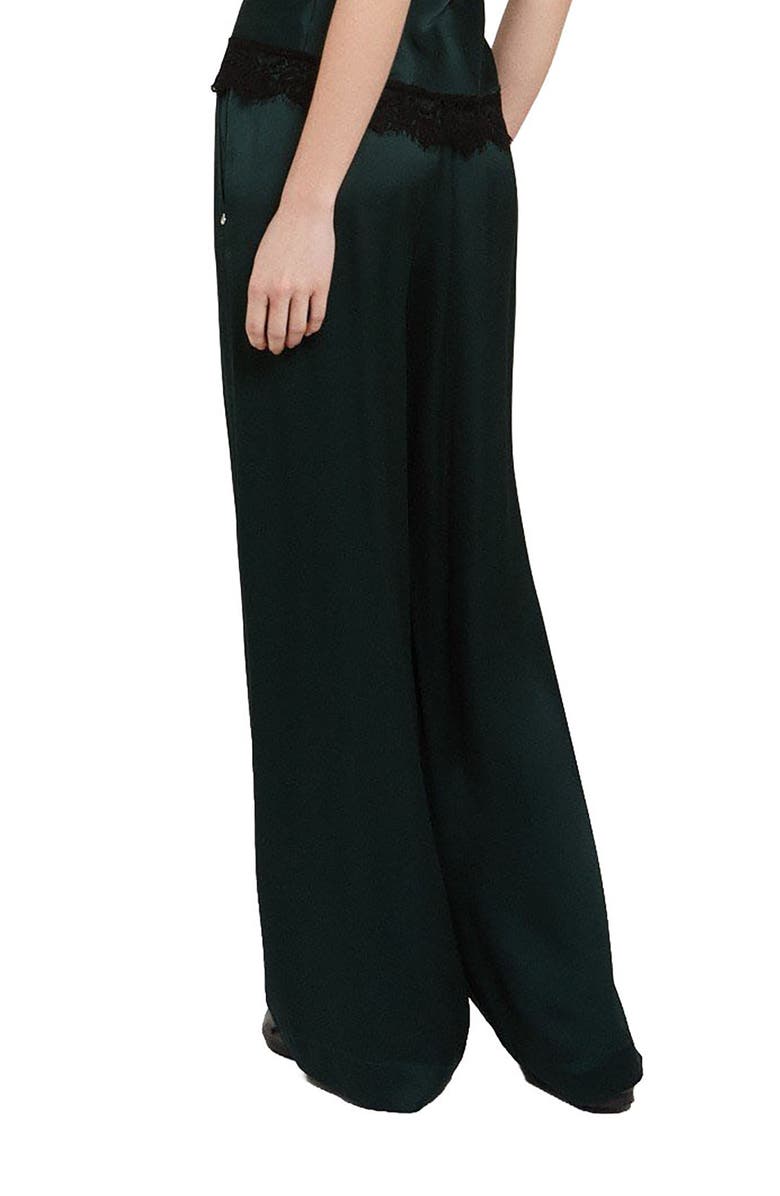 ottod'Ame Viscose Palazzo Trousers, Main, color, Forest