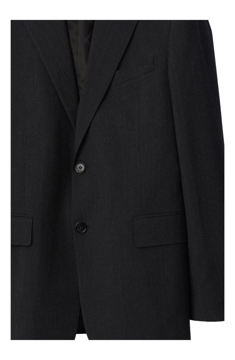 Burberry Wool Blend Tailored Jacket, Alternate, color, Midnight Grey Melange